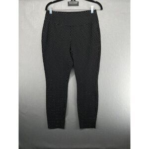 Cabi Pants Womens 4 Black White Seaside Chic Trouser Polka Dot Side Zip 5175‎